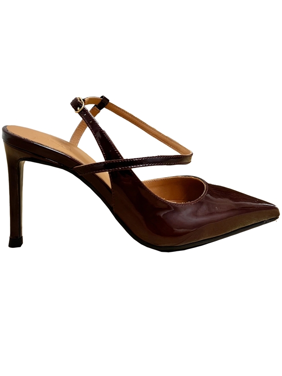 Billi Bi A5631 Stiletter, Dark Brown Patent