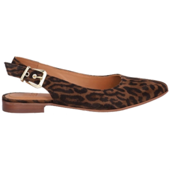 Billi Bi A6302 Slingback Ballerina, Leopard Suede