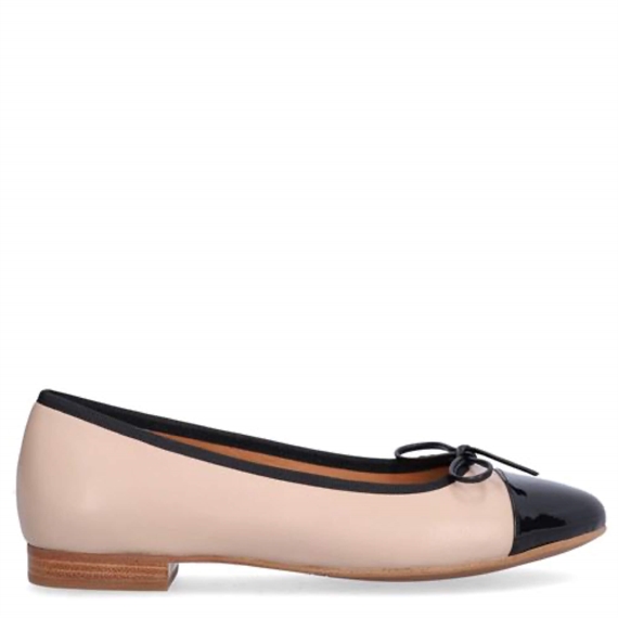 Billi Bi A8041 Ballerina, Black Patent/Beige Nappa