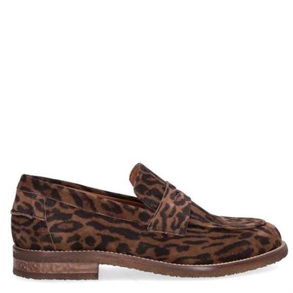 Billi Bi A9305 Loafers, Leopard Cuoio Suede 