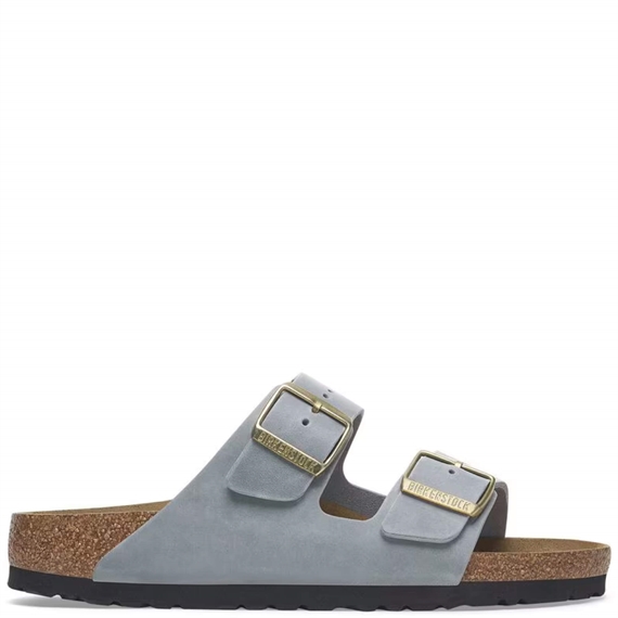 Birkenstock Arizona Oiled Leather Sandaler, Basalt Gray