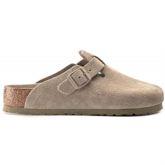 Birkenstock Boston Suede Leather Clogs, Faded Khaki