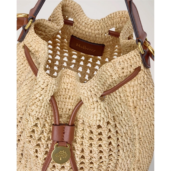 Mulberry Small Crochet Bucket Natural 