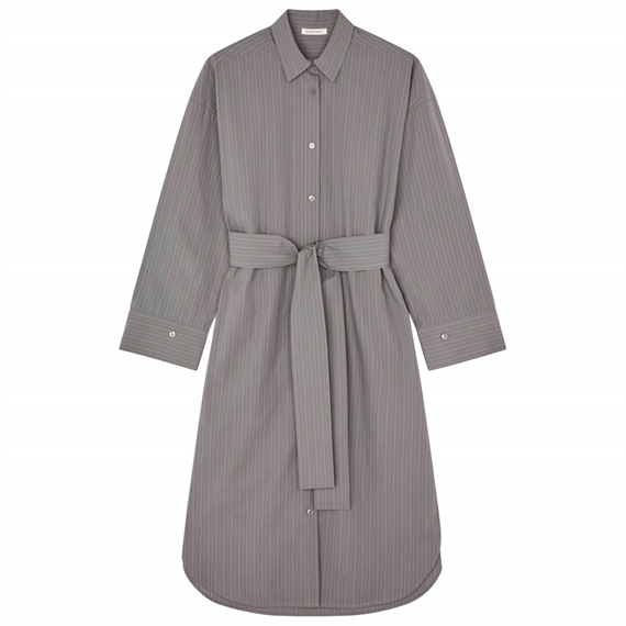 By Malene Birger Derris Midi Kjole, Grey Stripe