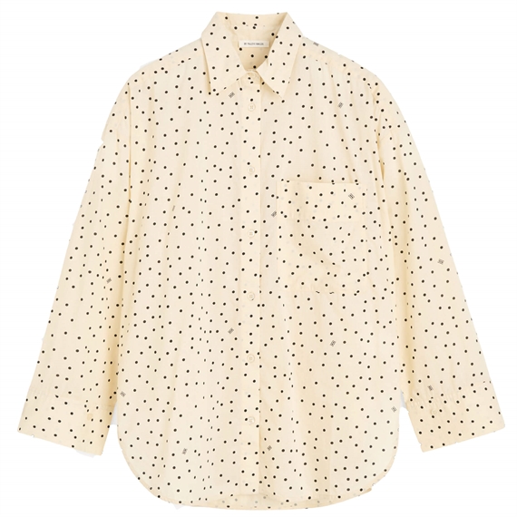 By Malene Birger Derris Voile Skjorte, Polka Dot Print 