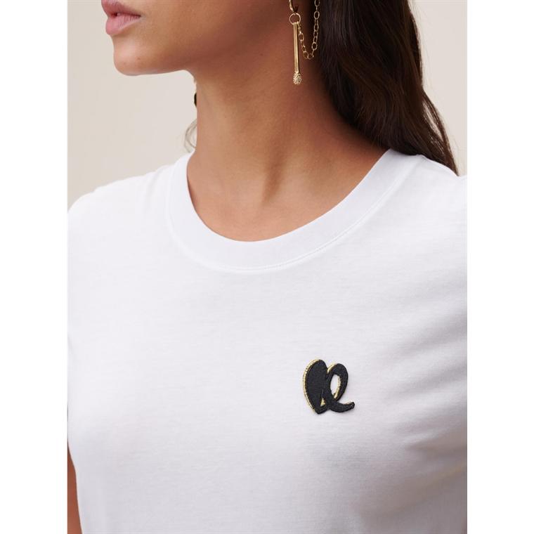 Lala Berlin T-shirt Cara Heart, Hvid