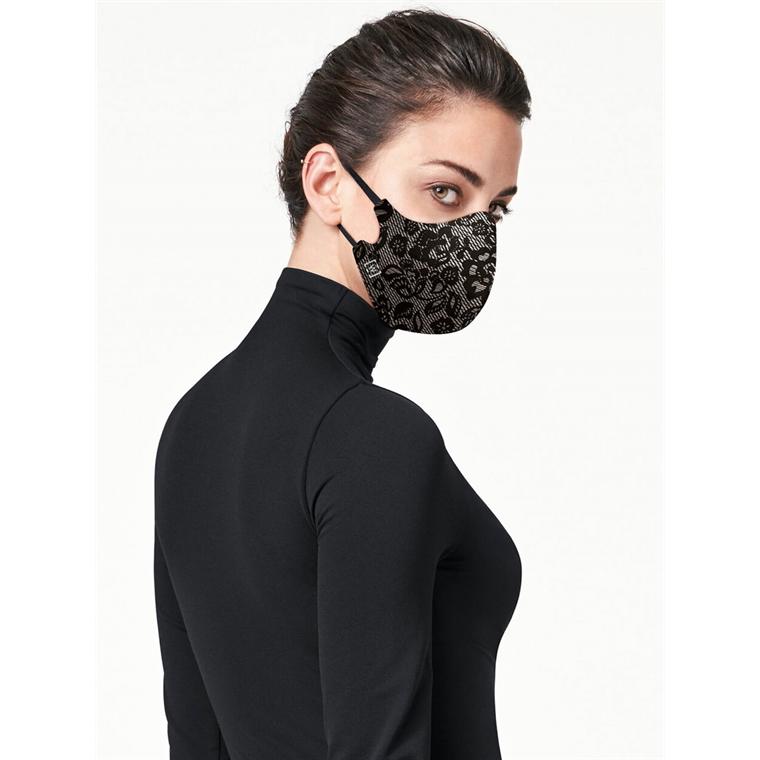 Wolford Lace Mask, Black/White