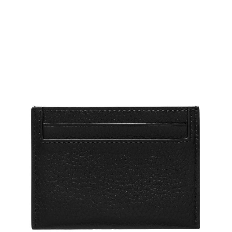 Credit Card Slip Black Natural Grain - Mulberry