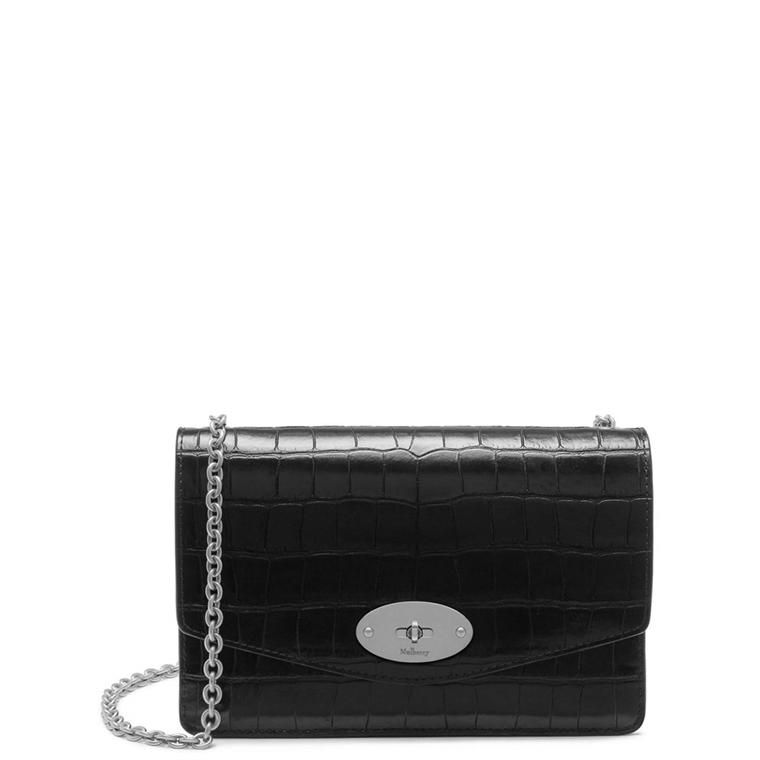 Mulberry Small Darley Croc Black - RL5774/A100