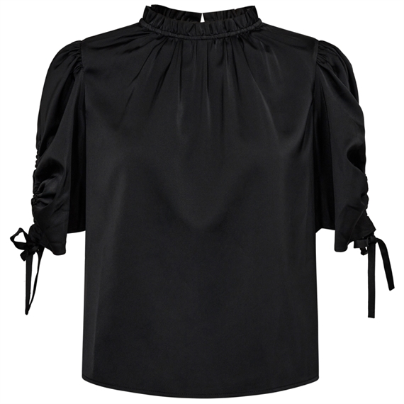 Co\'Couture AdnaCC Puff SS bluse, Sort