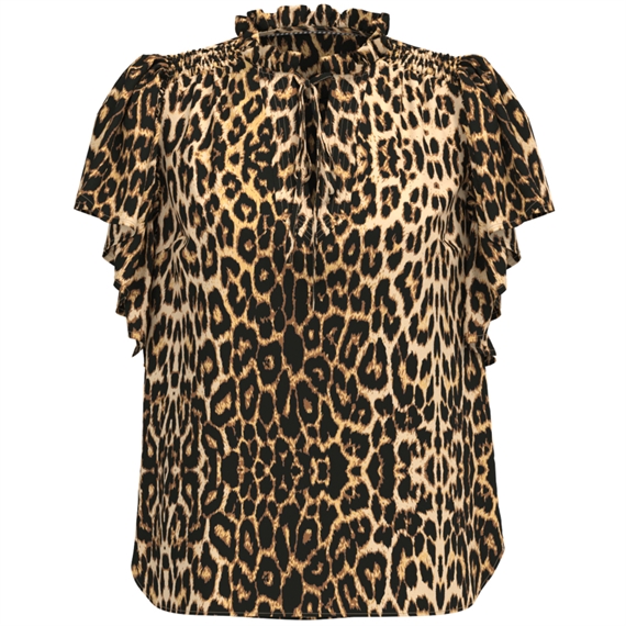 Co\'Couture LeoCC ss Frill Top, Khaki