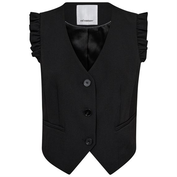 Co\'couture LianeCC Frill Tailor Vest, Sort