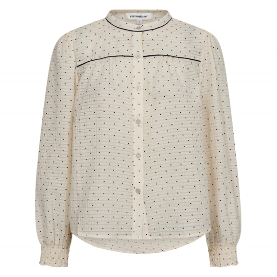 Co'Couture FranciscaCC Dot Skjorte, Offwhite