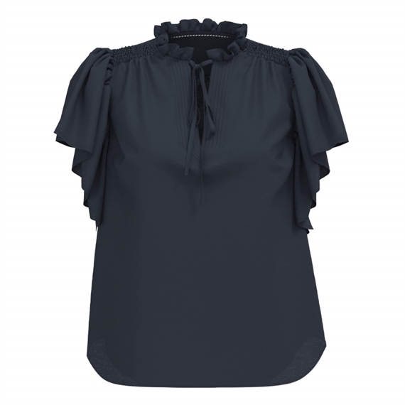 Co'coture HeraCC SS Frill Top, Ink