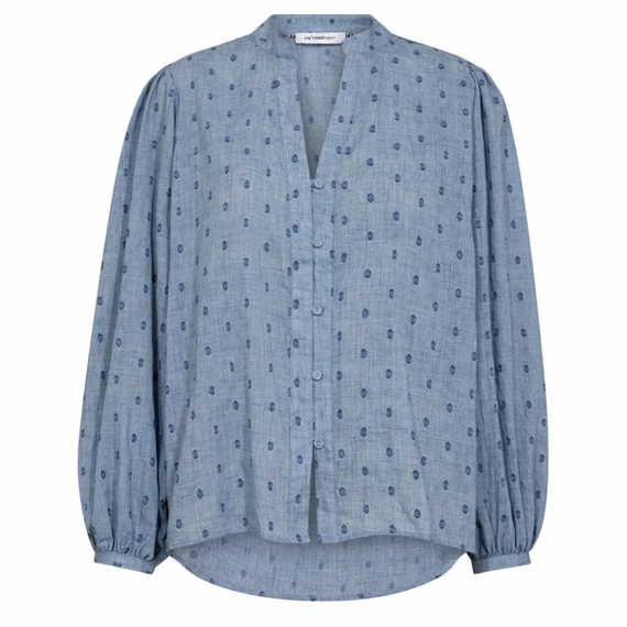 Co\'couture DottieCC V-Shirt Skjorte, Dusty Blue 