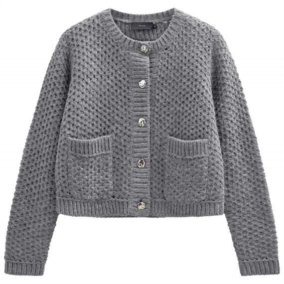 Copenhagen Muse CMCOLETTE Cardigan, Dark Grey Melange