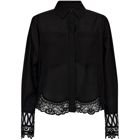 Copenhagen Muse CMMOLLY Lace Skjorte, Sort