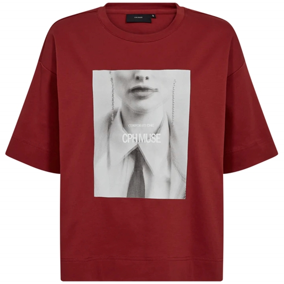 Copenhagen Muse CMMUSE Graphic T-shirt, Red Pear