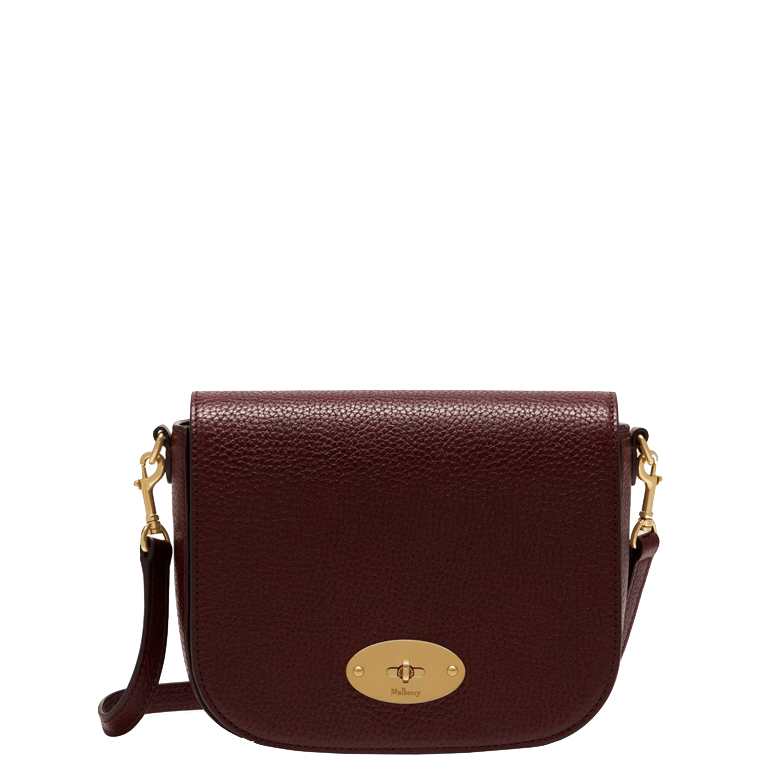 Mulberry Small Darley Satchel Oxblood Natural Grain
