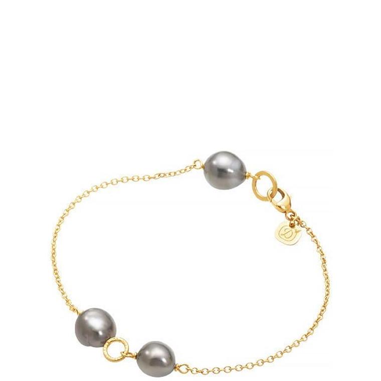 Piccolo Moonlight armbånd M. Tahitiperler, 18K Guld Dulong