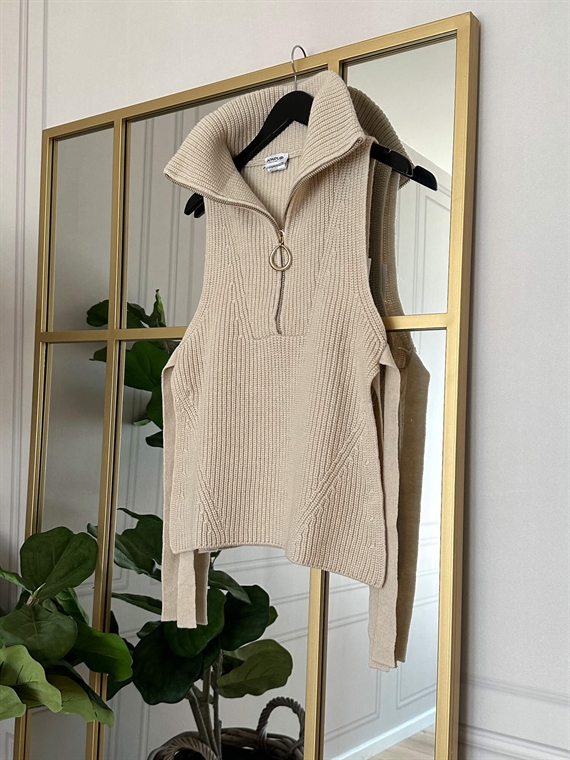 Dondup Gilet Strikvest, Ecru