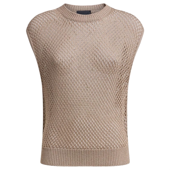 Dondup Gilet Strikvest, Metalic Brown