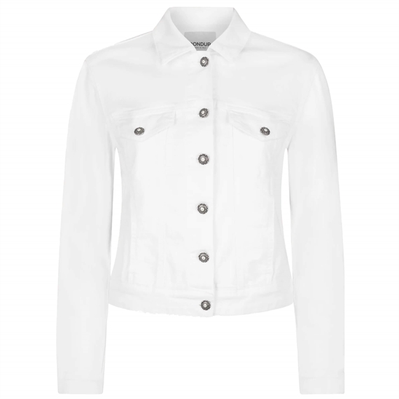 Dondup Giubbino Denimjakke, Hvid
