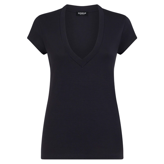 Dondup Scollo V-Neck T-shirt, Sort