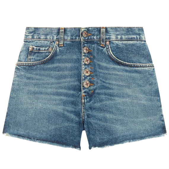 Dondup Stella Bot Gioie Shorts, Blue Denim