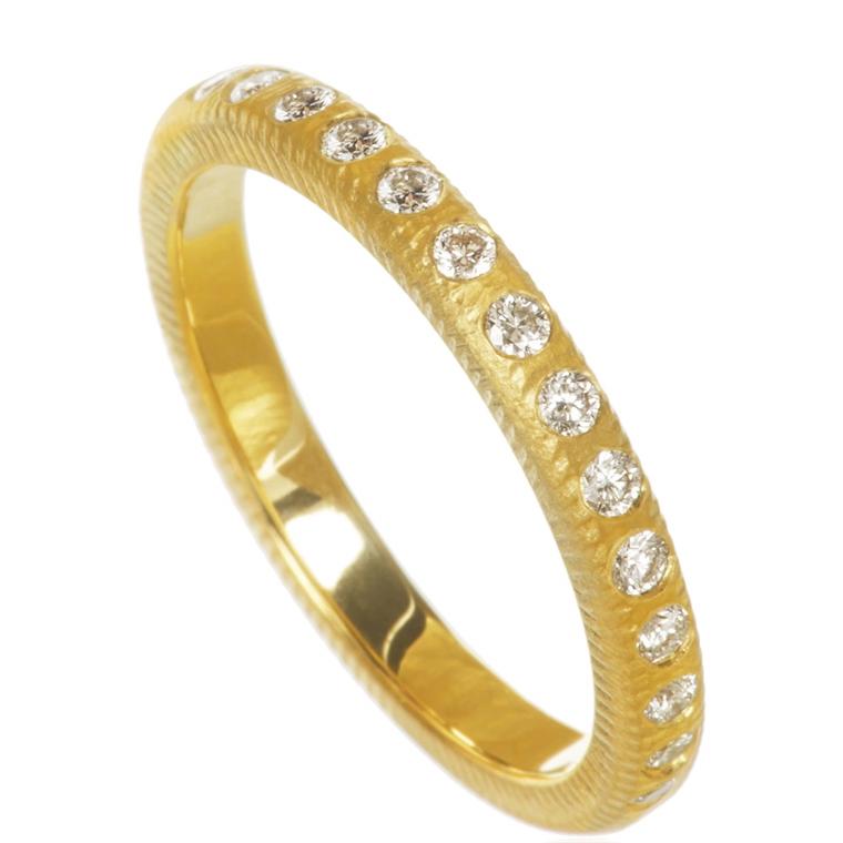 Dulong Curve Ring M. 16 Brillanter, 18K Guld