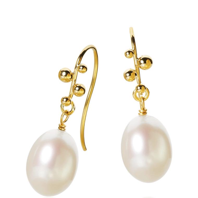 Dulong Delphis Pearl Øreringe M. Ferskvandsperler, 18K Guld