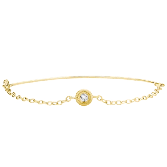 Dulong Glory Bow Armbånd, 18K Guld M. 1 Brillant