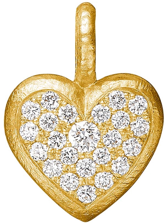 Dulong Heart Diamond Vedhæng M. 23 Brillanter, 18K Guld