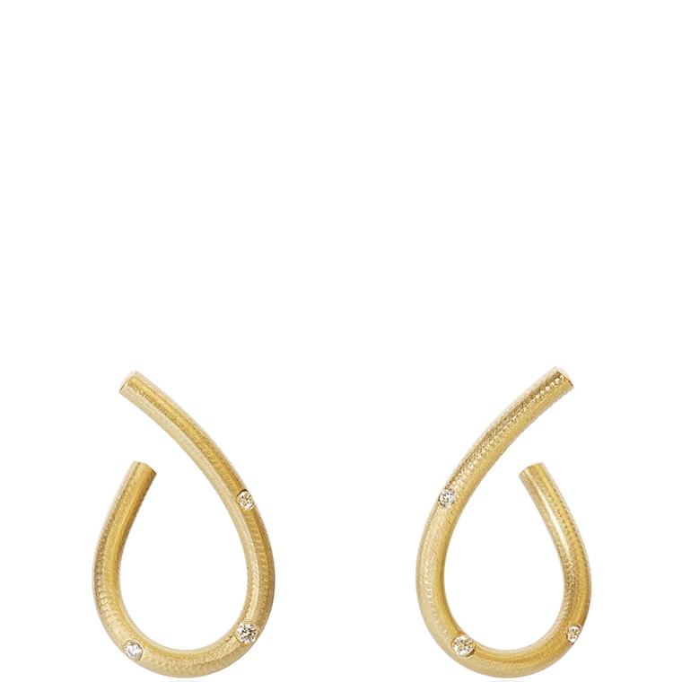 Dulong Kharisma Diamond Øreringe Lille, 18K Guld