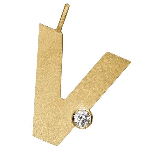 Dulong Letter Vedhæng M. 1 Brillant, 18K Guld