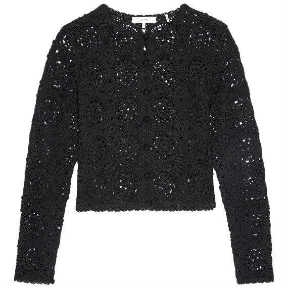FRAME The Crochet Cardigan, Sort