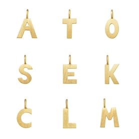 Dulong Letter Vedhæng, 18K Guld