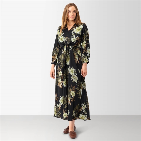Karmamia Faye (3/4 sleeves) Kjole, Dahlia Flower
