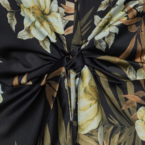 Karmamia Faye (3/4 sleeves) Kjole, Dahlia Flower