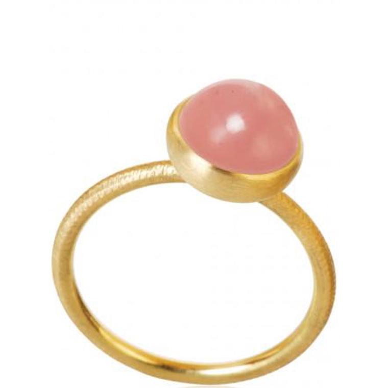Pacific Ring M. Lille Guavakvarts, 18K Guld