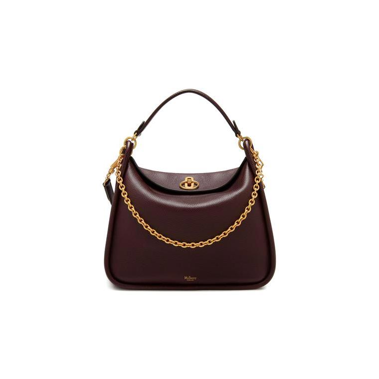 Mulberry Leighton Small Classic Grain Oxblood 