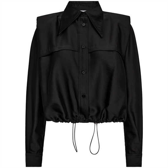 Haute L\'Amitié Breeze Crop Rolou Skjorte, Sort