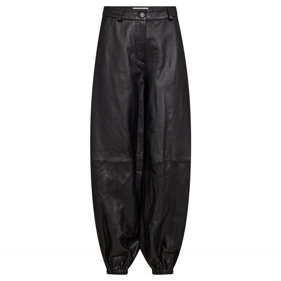 Haute L\'amitie Jasmin Leather Harem Bukser, Sort