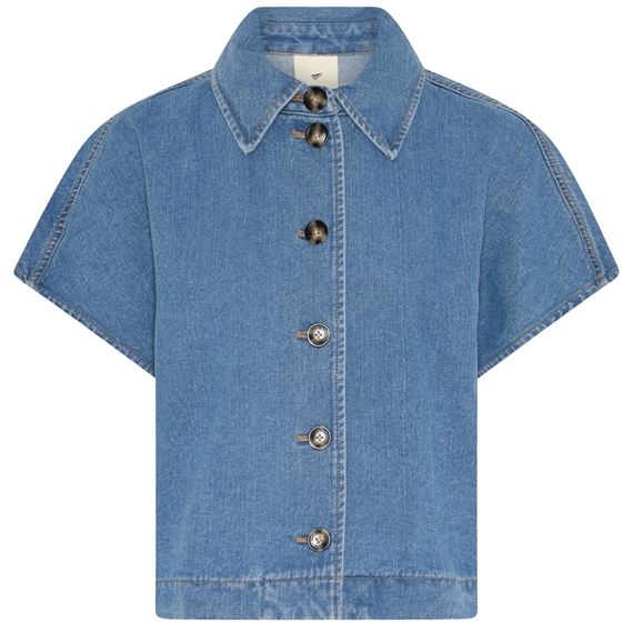 Heartmade HMBinca denim cape, Deep Ocean