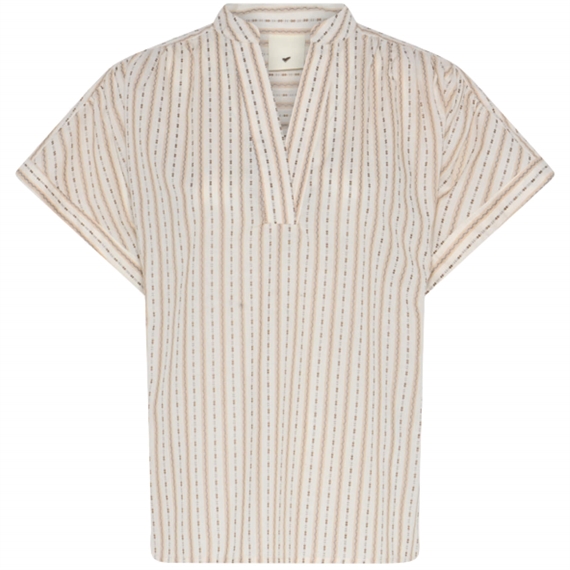 Heartmade Tavis Bluse, Khaki Stripe