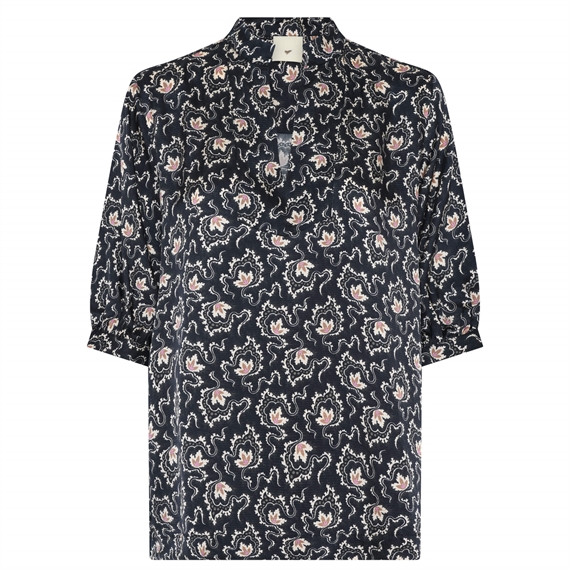Heartmade Turin Bluse, Navy Dekor