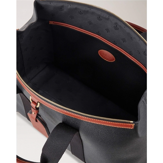 Mulberry Heritage Day Clipper Black & Cognac Scotchgrain