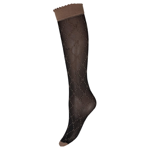 Hype The Detail Knee-High Logo Strømper, Beige