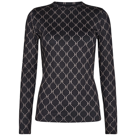 Hype The Detail Printed Bluse, Sort