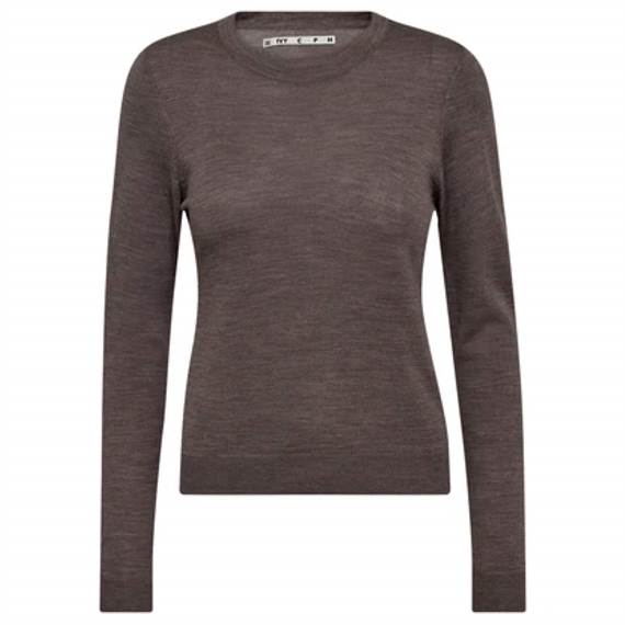 IVY Copenhagen Essex LS O-neck Knit, Brown Melange